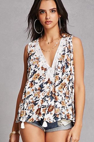 Forever21 Floral Swing Top