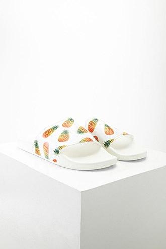 Forever21 Pineapple Print Slides