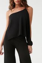 Forever21 One-shoulder Overlay Jumpsuit