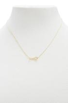 Forever21 Pave Ribbon Pendant Necklace