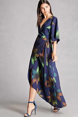 Forever21 Nightwalker Floral Wrap Dress
