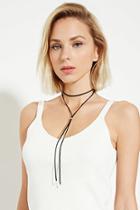 Forever21 Beaded Faux Suede Bolo Tie
