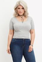Forever21 Plus Ribbed Knit Top