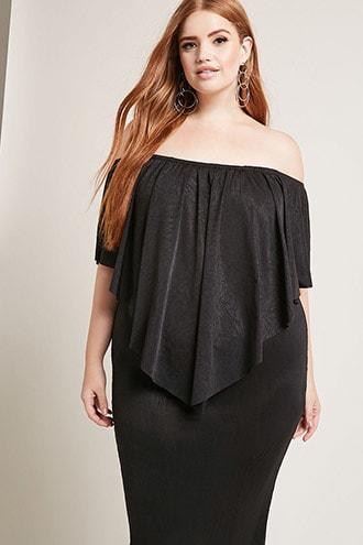 Forever21 Plus Size Satin Flounce Dress