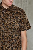 Forever21 Slim-fit Ornate Print Shirt