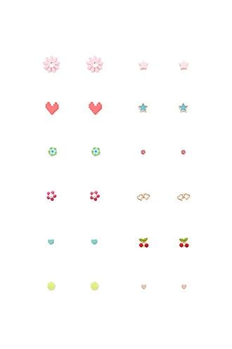 Forever21 Heart And Flower Stud Set