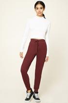 Forever21 Plus Women's  Aubergine French Terry Knit Sweatpants