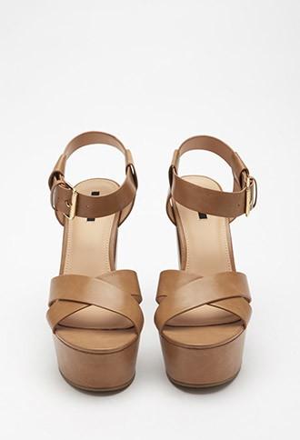 Forever21 Platform Ankle Strap Sandals