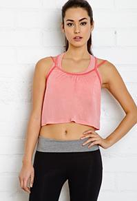 Forever21 Layering Burnout Crop Top