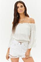 Forever21 Clip Dot Off-the-shoulder Top