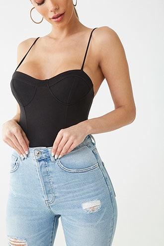 Forever21 Bustier-inspired Cami Bodysuit