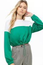 Forever21 Colorblock Cropped Sweatshirt