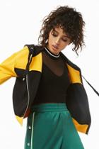 Forever21 Colorblock Zip-front Hoodie