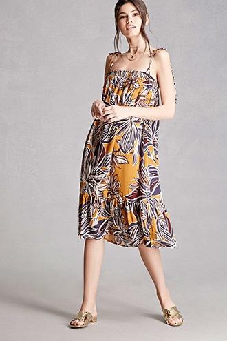 Forever21 Lush Leaf Print Cami Dress