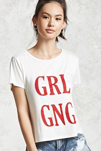Forever21 Grl Gng Graphic Tee