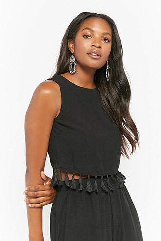 Forever21 Tassel Trim Top
