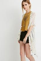 Forever21 Beaded Tassel Crochet Cardigan