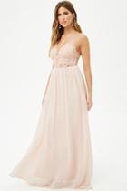 Forever21 Embroidered Chiffon Gown