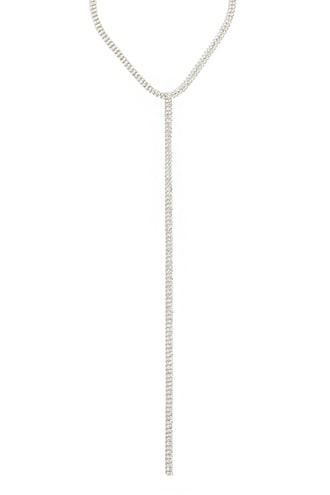 Forever21 Rhinestone Drop-chain Necklace
