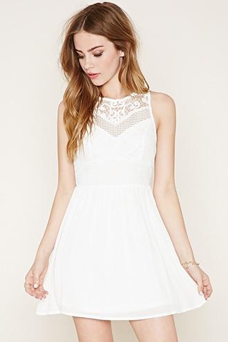Forever21 Crochet Paneled Dress