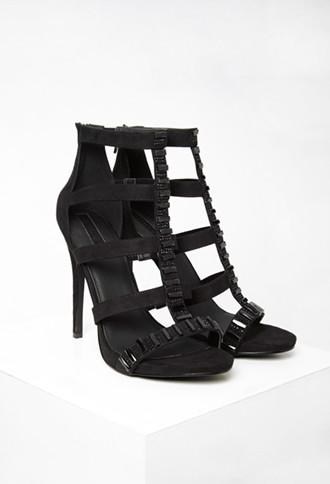 Forever21 Embellished Faux Suede Pumps