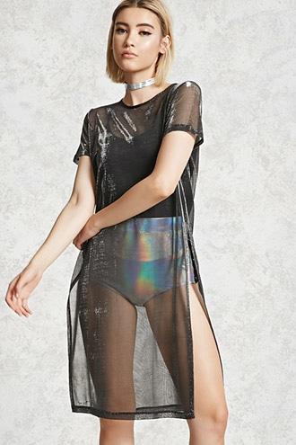 Forever21 Sheer Side-slit Dress