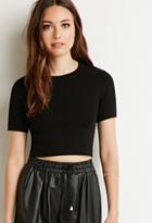 Love21 Women's  Ribbed Crop Top (black)