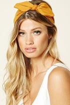 Forever21 Mustard Bow Knit Headwrap