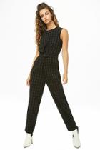 Forever21 Vero Moda Grid Print Jumpsuit