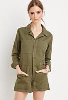 Forever21 Buttoned Utility Romper