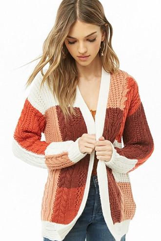 Forever21 Colorblock Knit Cardigan