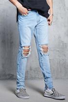Forever21 Slim-fit Zipper Hem Jeans