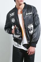 Forever21 Dope Patched Bomber Jacket