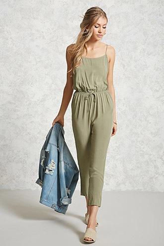 Forever21 Drawstring Cami Jumpsuit