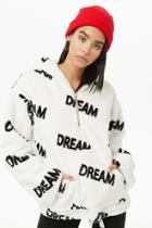 Forever21 Dream Graphic Faux Fur Hoodie