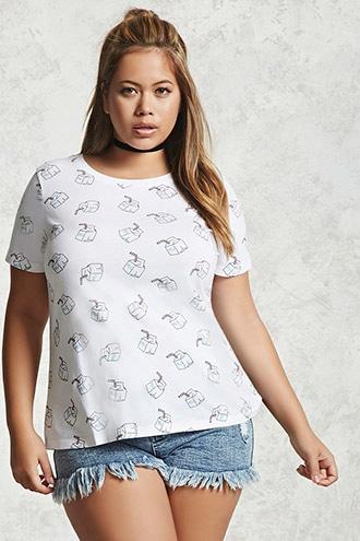 Forever21 Plus Size Milk Carton Tee