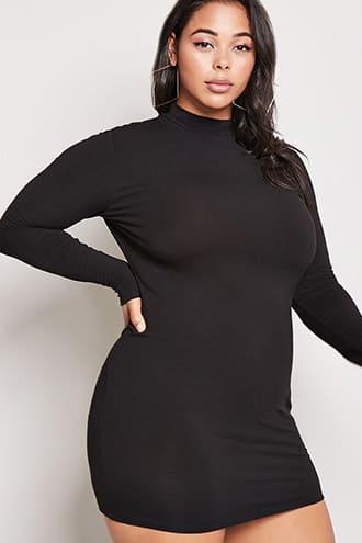 Forever21 Plus Size Mock Neck Mini Dress