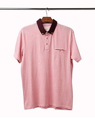 21 Men Heathered Button Down Polo