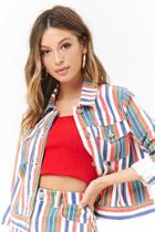 Forever21 Multistriped Denim Jacket