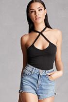 Forever21 Ribbed Choker Top