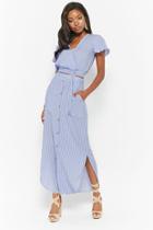 Forever21 Striped Dolphin Maxi Skirt