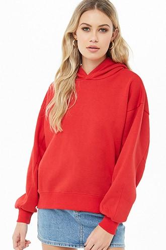 Forever21 High-low Fleece Hoodie