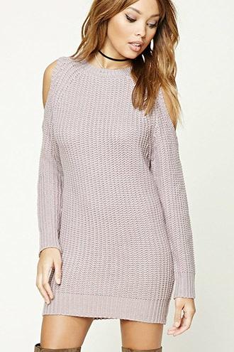 Forever21 Open-shoulder Sweater Dress