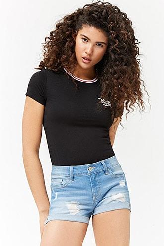 Forever21 Distressed Denim Push-up Shorts