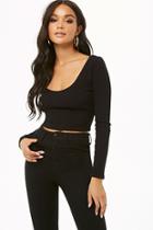 Forever21 Ribbed Cutout-back Top