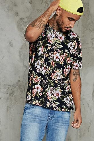 Forever21 Tropical Floral Print Tee