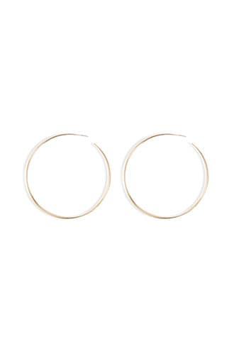 Forever21 Oversized Textured Crossover Hoop Earrings