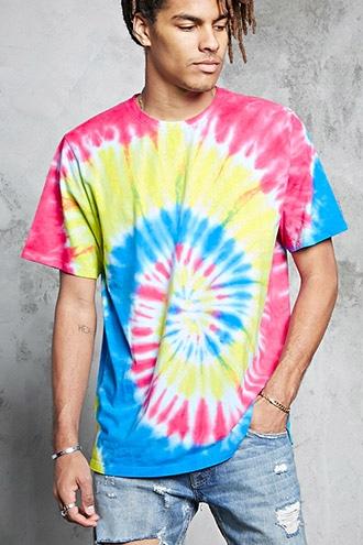 Forever21 Tie-dye Vented Hem Tee