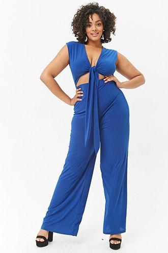Forever21 Plus Size Plunging Cutout Jumpsuit