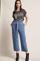 Forever21 Belted Paperbag-waist Jeans